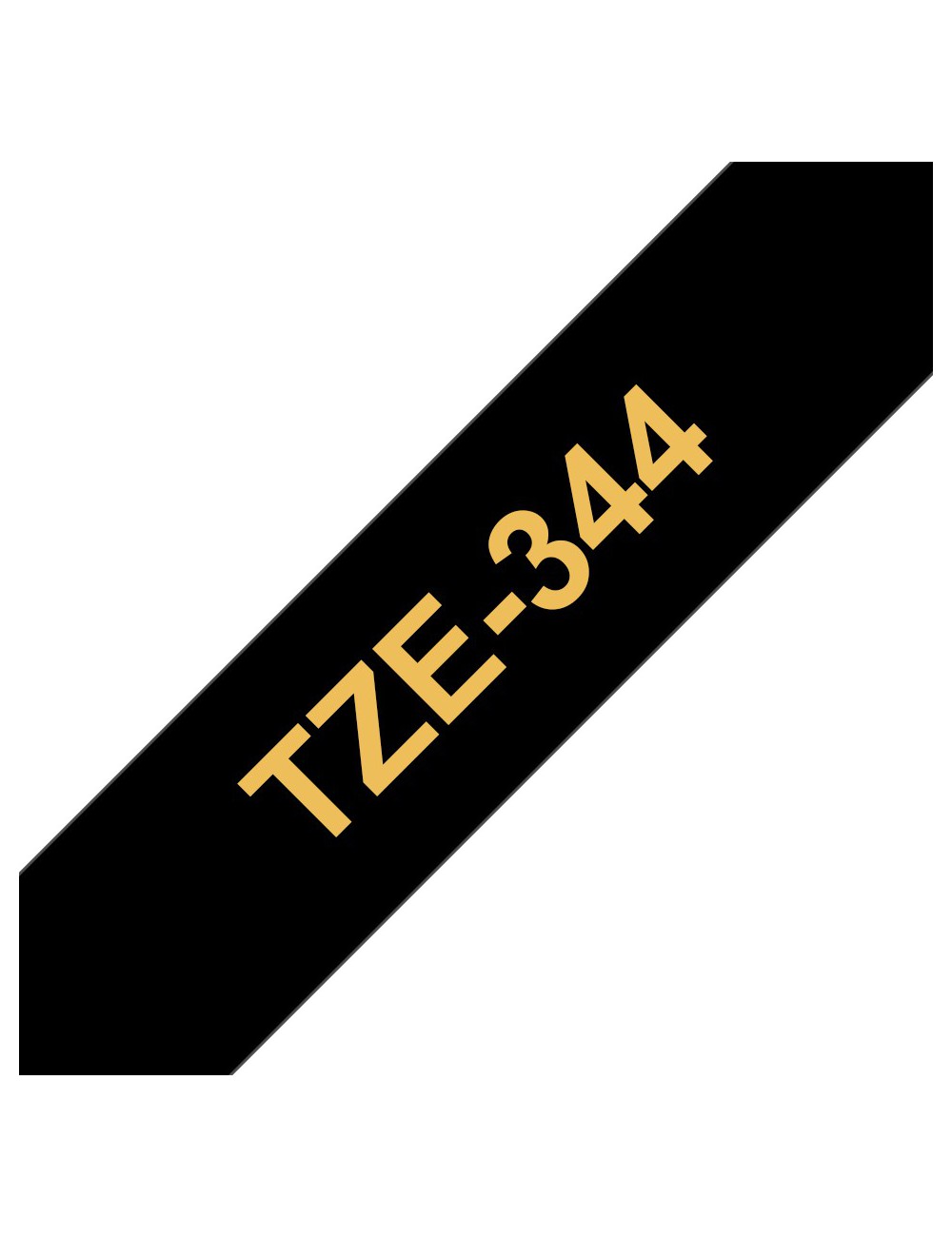 Brother TZE-344 nastro per etichettatrice Oro su nero