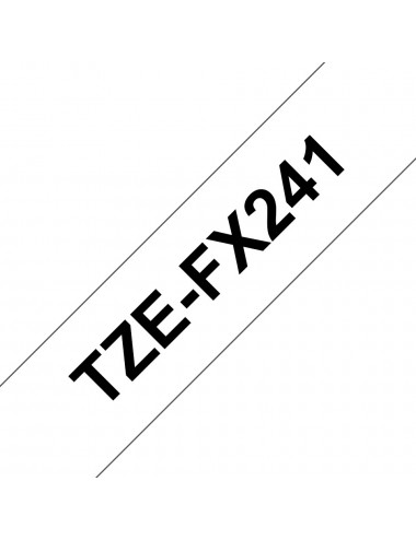 Brother TZE-FX241 ruban d'étiquette Noir sur blanc TZ