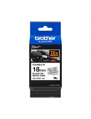Brother TZE-FX241 cinta para impresora de etiquetas Negro sobre blanco TZ
