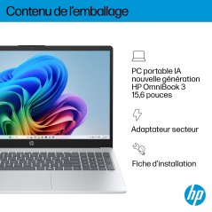 HP OmniBook 3 NGAI OmniBook 3 Next Gen AI 15-fn0021nf Copilot+ PC AMD Ryzen AI 5 340 Ordinateur portable 39,6 cm (15.6") Full