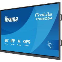 iiyama TN8605A-B1AG Écran d'affichage dynamique Écran plat interactif 2,17 m (85.6") 500 cd m² 4K Ultra HD Noir Écran tactile