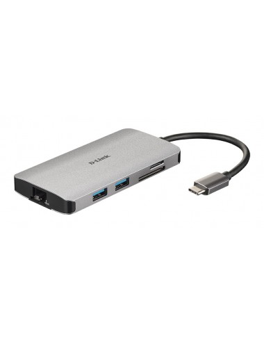 D-Link DUB-M810 replicatore di porte e docking station per laptop Cablato USB 3.2 Gen 1 (3.1 Gen 1) Type-C Argento