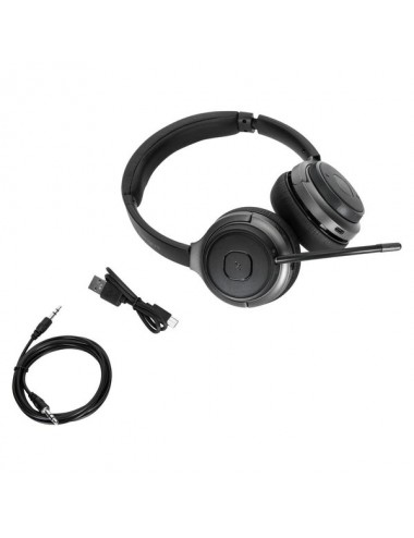 Targus AEH104GL cuffia e auricolare Con cavo e senza cavo A Padiglione Musica e Chiamate USB tipo-C Bluetooth Nero