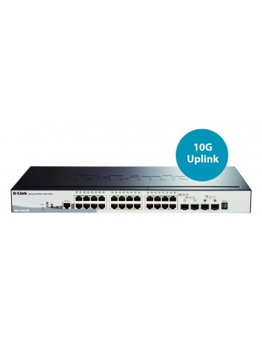 D-Link DGS-1510-28P switch di rete Gestito L3 Gigabit Ethernet (10 100 1000) Supporto Power over Ethernet (PoE) Nero
