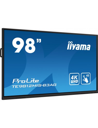 iiyama TE9812MIS-B3AG affichage de messages En forme de kiosk 2,49 m (98") LCD Wifi 400 cd m² 4K Ultra HD Noir Écran tactile