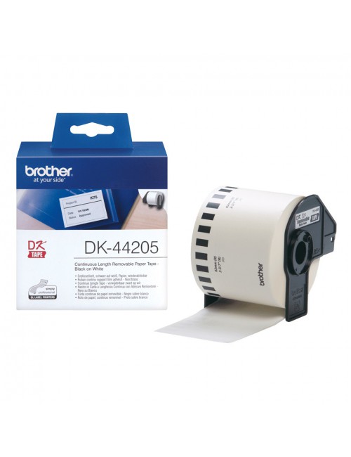 Brother DK-44205 cinta para impresora de etiquetas Negro sobre blanco