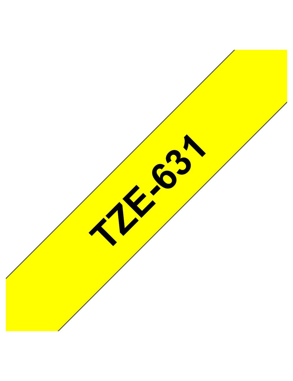 Brother TZE-631 ruban d'étiquette Noir sur jaune