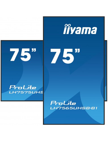iiyama ProLite Pantalla plana para señalización digital 190,5 cm (75") LCD Wifi 500 cd m² 4K Ultra HD Negro Procesador