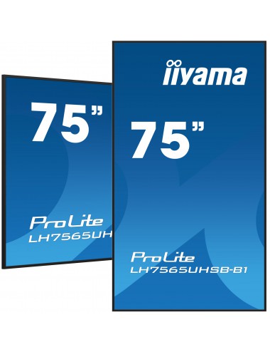iiyama ProLite Écran plat de signalisation numérique 190,5 cm (75") LCD Wifi 500 cd m² 4K Ultra HD Noir Intégré dans le