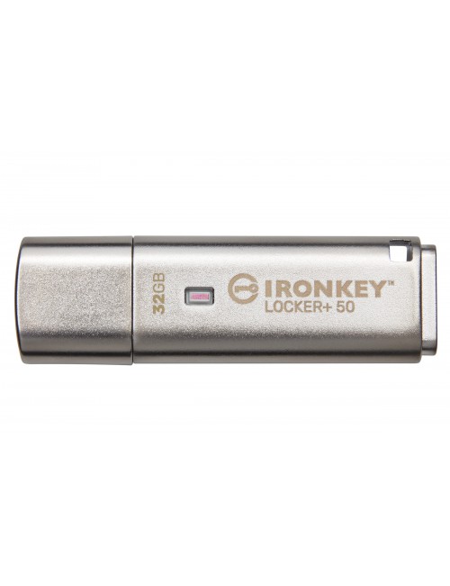 Kingston Technology IronKey Locker+ 50 unidad flash USB 32 GB USB tipo A 3.2 Gen 1 (3.1 Gen 1) Plata