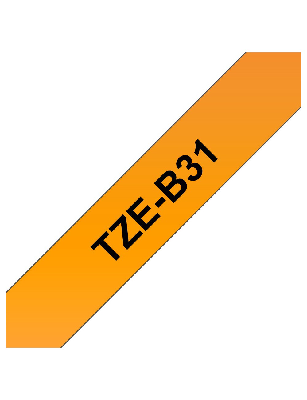 Brother TZE-B31 ruban d'étiquette Noir sur fond orange fluorescent