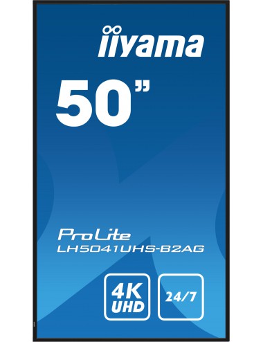 iiyama LH5041UHS-B2AG affichage de messages Écran plat de signalisation numérique 127 cm (50") LCD 500 cd m² 4K Ultra HD Noir