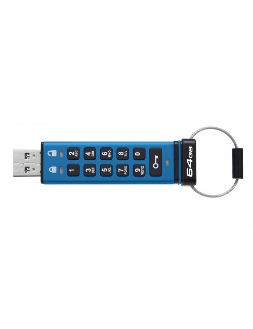 Kingston Technology IronKey Keypad 200 unidad flash USB 64 GB USB tipo A 3.2 Gen 1 (3.1 Gen 1) Azul