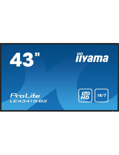 iiyama PROLITE LE4341S-B2 Écran plat de signalisation numérique 108 cm (42.5") LCD 350 cd m² Full HD Noir 18 7