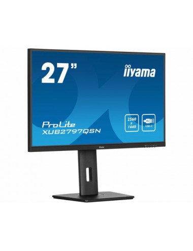 iiyama ProLite XUB2797QSN-B1 écran plat de PC 68,6 cm (27") 2560 x 1440 pixels Wide Quad HD LED Noir
