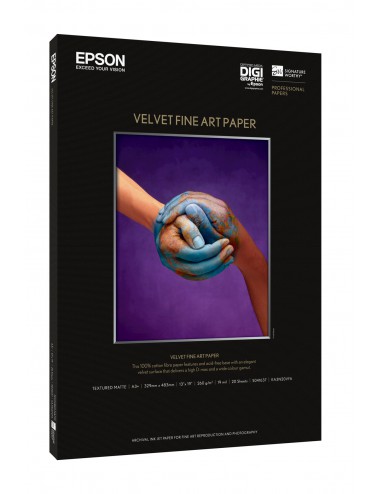 Epson Velvet Fine Art Paper, A3+, 260 g m², 20 hojas