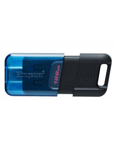 Kingston Technology DataTraveler 80 M unidad flash USB 128 GB USB Tipo C 3.2 Gen 1 (3.1 Gen 1) Negro, Azul