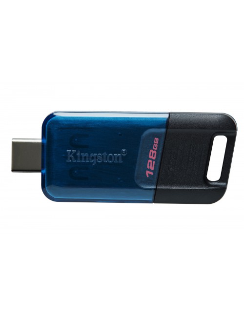 Kingston Technology DataTraveler 80 M unidad flash USB 128 GB USB Tipo C 3.2 Gen 1 (3.1 Gen 1) Negro, Azul