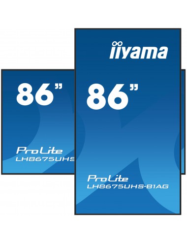 iiyama ProLite Écran plat de signalisation numérique 2,17 m (85.6") LCD Wifi 500 cd m² 4K Ultra HD Noir Intégré dans le
