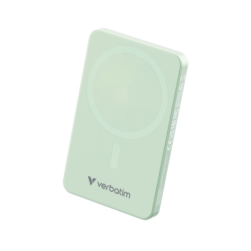 Verbatim Charge 'n' Go Essentials 5000 mAh Recharge sans fil Vert Verbatim Charge 'n' Go Essentials 5000 mAh Recharge sans fil Vert