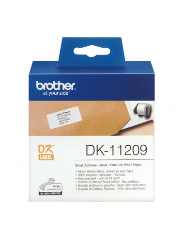Brother DK-11209 nastro per etichettatrice Nero su bianco