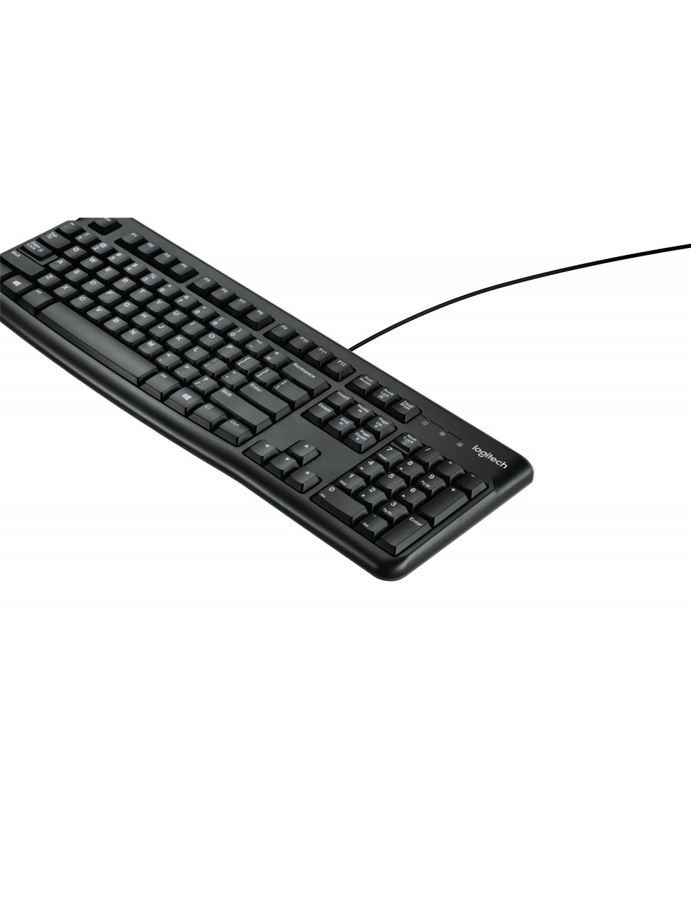 Logitech K120 Corded Keyboard teclado USB QWERTY Internacional de EE.UU. Negro