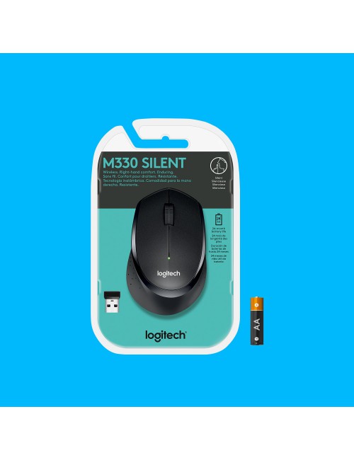 Logitech M330 Silent Plus ratón mano derecha RF inalámbrico Mecánico 1000 DPI