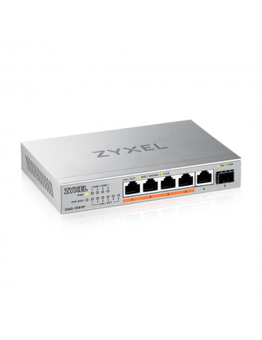 Zyxel XMG-105HP Non gestito 2.5G Ethernet (100 1000 2500) Supporto Power over Ethernet (PoE) Argento