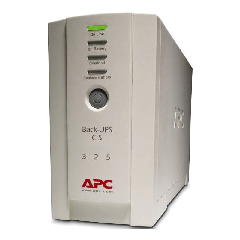 APC Onduleur Back-UPS 325, 230 V, IEC 320, sans logiciel d'arrêt automatique APC Onduleur Back-UPS 325, 230 V, IEC 320, sans logiciel d'arrêt automatique