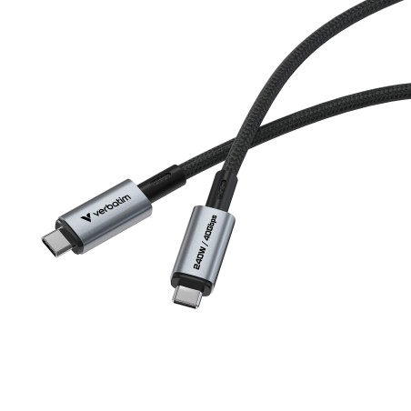 Verbatim 31847 câble USB USB4 Gen 2x2 1,2 m USB C 40 Gbit/s 240 W Noir