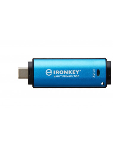Kingston Technology IronKey 32 GB USB-C Vault Privacy 50C crittografia AES-256, FIPS 197