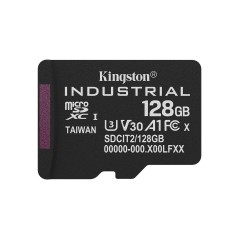 Kingston Technology Carte 128GB microSDXC Industrielle C10 A1 pSLC emballage individuel sans adaptateur