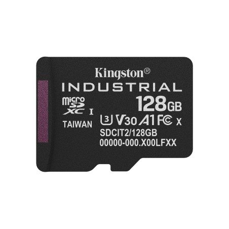 Kingston Technology Carte 128GB microSDXC Industrielle C10 A1 pSLC emballage individuel sans adaptateur