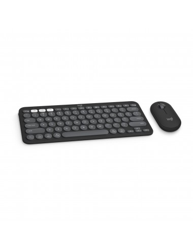 Logitech Pebble 2 Combo for Mac teclado Ratón incluido RF Wireless + Bluetooth AZERTY Francés Grafito