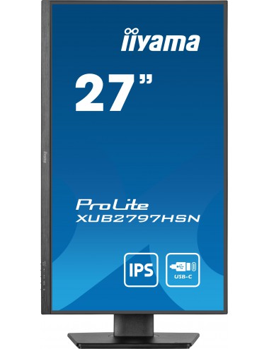 iiyama ProLite XUB2797HSN-B1 Monitor PC 68,6 cm (27") 1920 x 1080 Pixel Full HD LED Nero