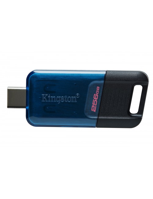 Kingston Technology DataTraveler 80 M unidad flash USB 256 GB USB Tipo C 3.2 Gen 1 (3.1 Gen 1) Negro, Azul