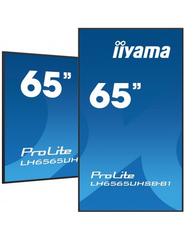 iiyama ProLite Écran plat de signalisation numérique 163,8 cm (64.5") LCD Wifi 500 cd m² 4K Ultra HD Noir Intégré dans le