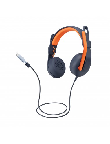 Logitech Zone Learn Auriculares Alámbrico Diadema Educación USB Tipo C Azul, Naranja