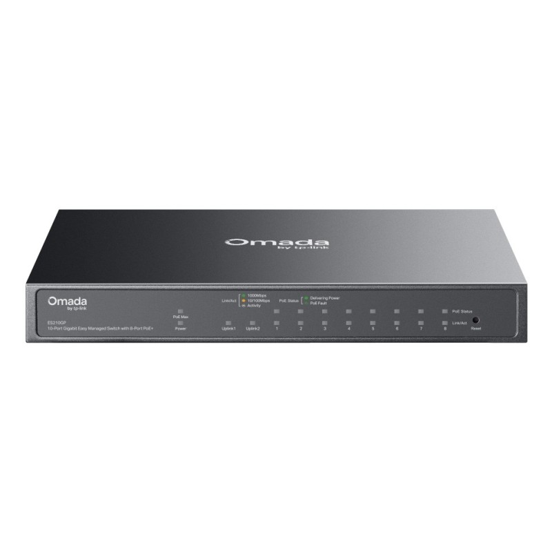 TP-Link Omada ES210GP commutateur réseau Géré L2 Gigabit Ethernet (10/100/1000) Connexion Ethernet, supportant l'alimentation TP-Link Omada ES210GP commutateur réseau Géré L2 Gigabit Ethernet (10/100/1000) Connexion Ethernet, supportant l'alimentation
