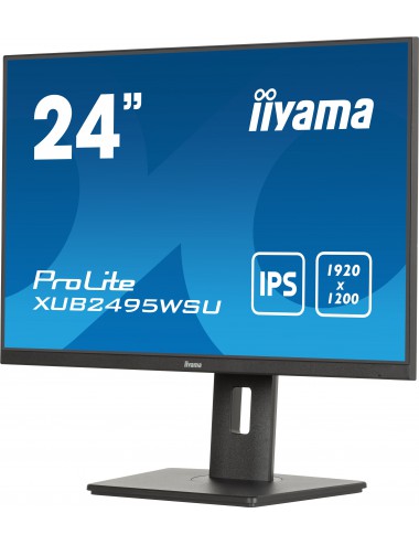 iiyama ProLite XUB2495WSU-B7 écran plat de PC 61 cm (24") 1920 x 1200 pixels 4K Ultra HD LED Noir