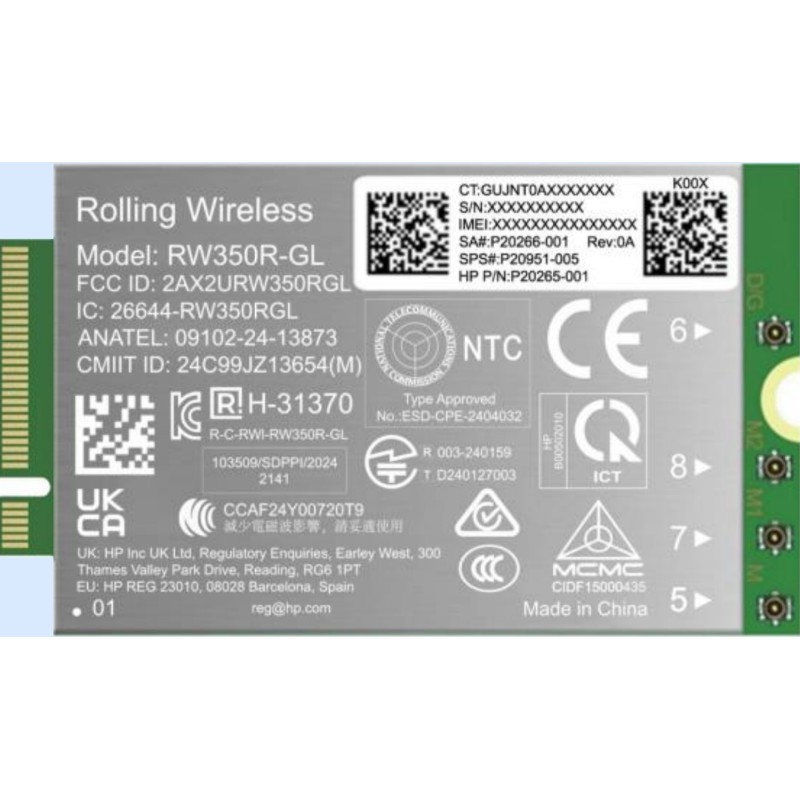 HP 4G LTE-Advanced Pro Cat19 WWAN carte et adaptateur d'interfaces Interne