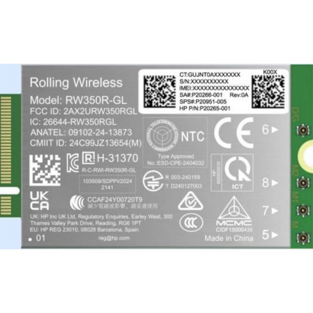 HP 4G LTE-Advanced Pro Cat19 WWAN carte et adaptateur d'interfaces Interne