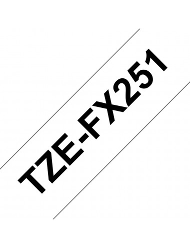 Brother TZE-FX251 nastro per etichettatrice Nero su bianco