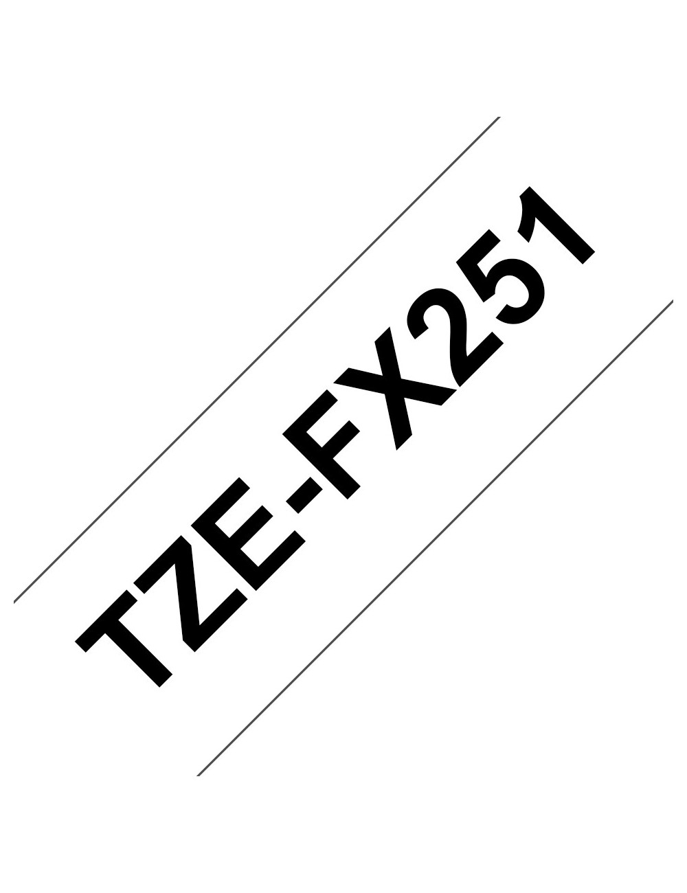 Brother TZE-FX251 ruban d'étiquette Noir sur blanc
