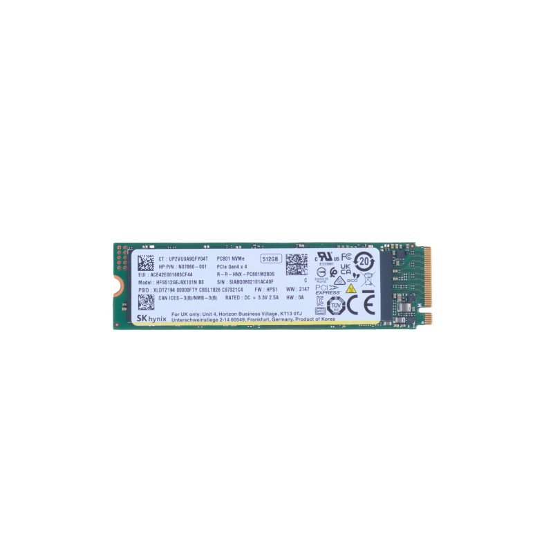 HP 512GB PCIe-4x4 Solid State Drive HP 512GB PCIe-4x4 Solid State Drive