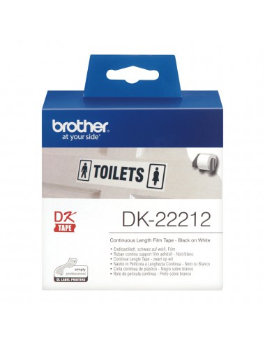 Brother DK-22212 cinta para impresora de etiquetas Negro sobre blanco