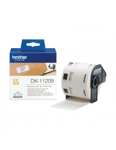Brother DK-11209 cinta para impresora de etiquetas Negro sobre blanco