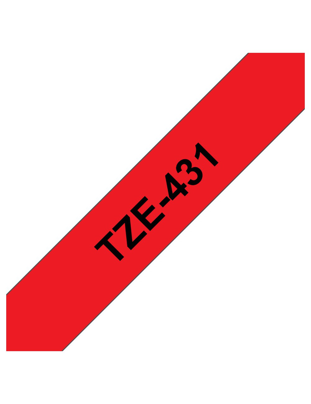 Brother TZE-431 nastro per etichettatrice Nero su rosso