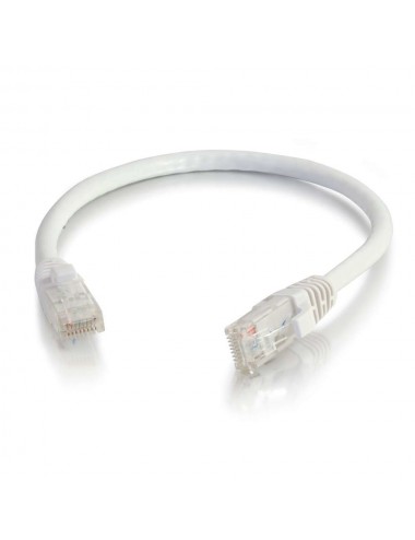 C2G Cable de conexión de red de 0,5 m Cat6 sin blindaje y con funda (UTP), color blanco