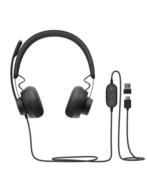 Logitech Zone 750 Casque Avec fil Arceau Bureau Centre d'appels USB Type-C Graphite